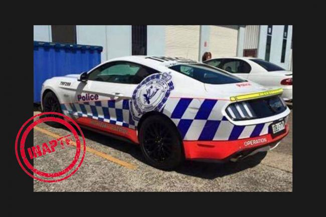 La ford mustang recalee aux tests de la police australienne 