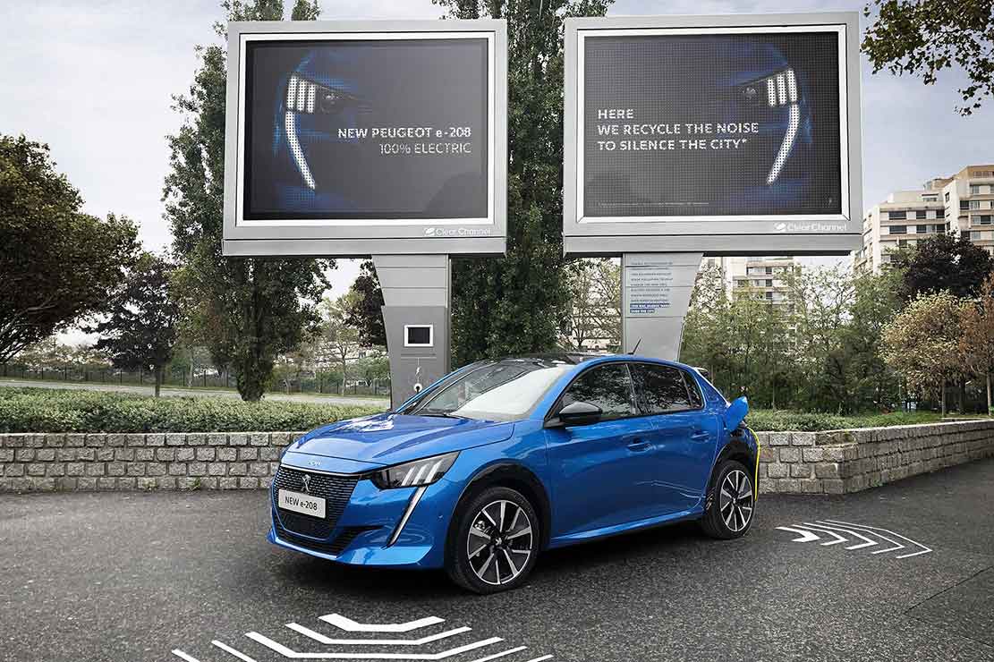 Peugeot 208 > Peugeot utilise la pollution sonore pour recharger sa 208 électrique