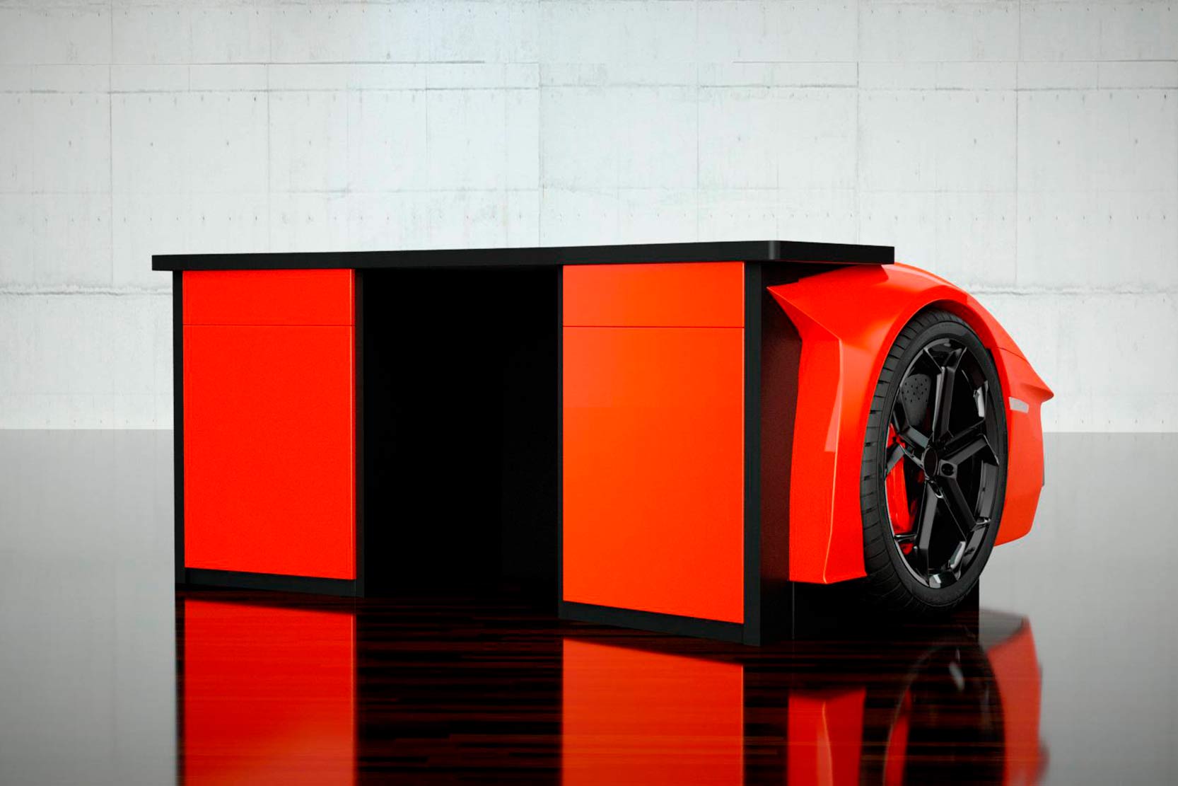 Lamborghini Egoista rouge et noire