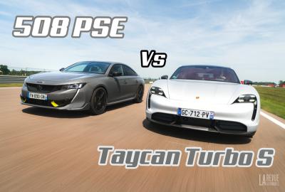 Image principale de l'actu: Essai comparatif Peugeot 508 PSE vs Porsche Taycan : le meilleur des deux mondes