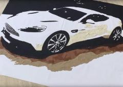 Aston martin une vanquish realisee a partir de morceaux de cuirs 