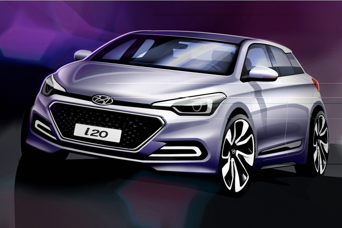 Premieres esquisses de la nouvelle hyundai i20 2015 