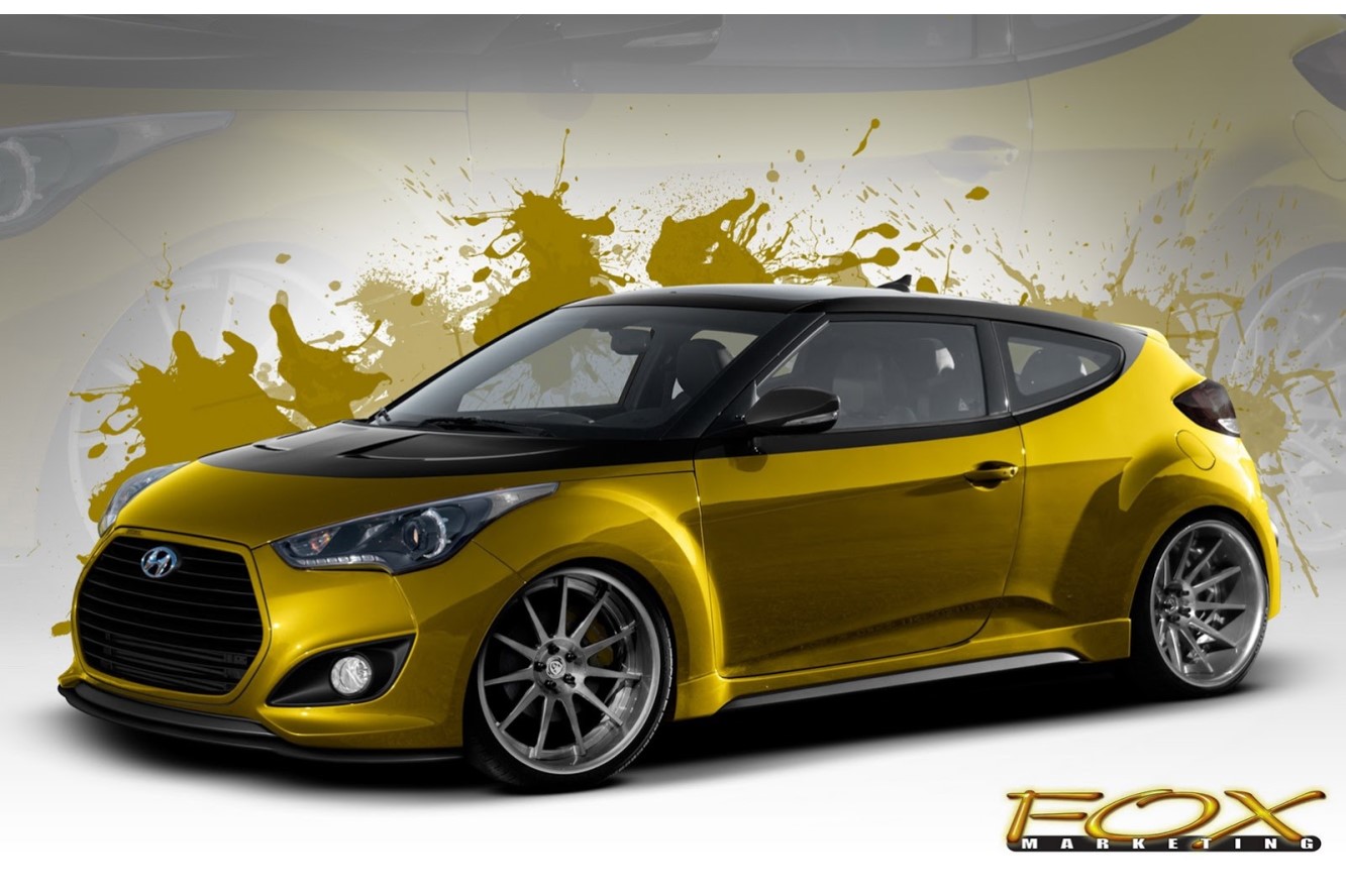 Sema show 2013 hyundai veloster turbo par fox marketing 